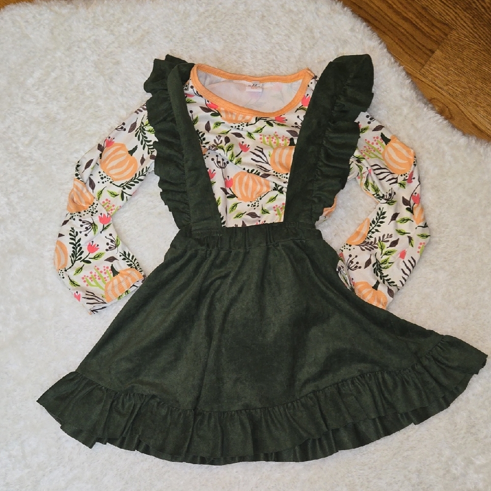 BMG Fall Pumpkin Outfit, Little Girls XL, Decent Condition